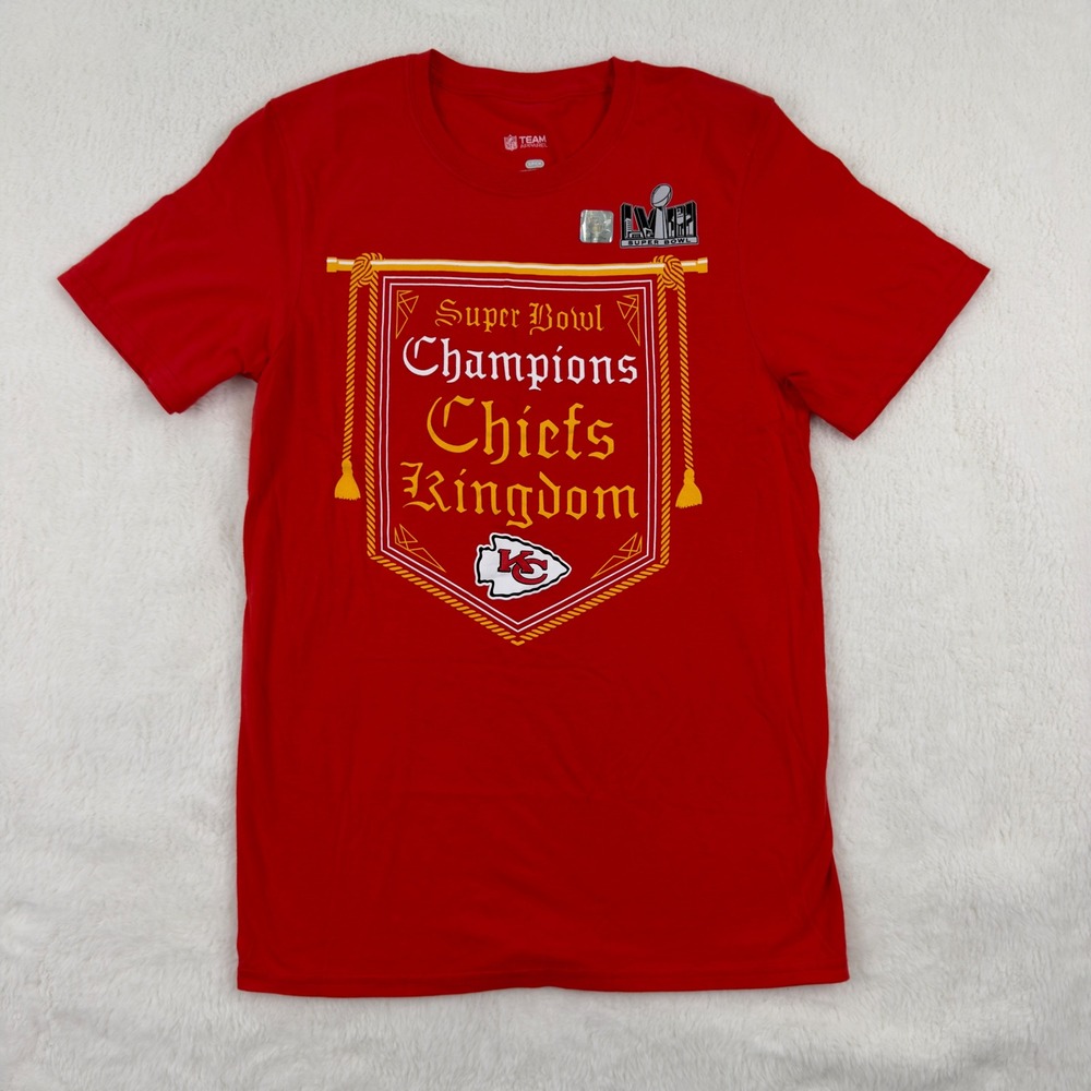 NFL Team Apparel Kansas City Chiefs Super Bowl LVII Champions Red T-Shirt Small